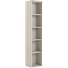 Composad | Libreria della Linea PRONTO con 5 Ripiani, Libreria per Ufficio e Home Office, Libreria Alta (LxAxP): 40x201,8x35,5 cm, Grigio Cashmere Topmatt e Rovere Mielato, Made in Italy