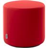 Avalon - Pouf Poggiapiedi Rigido CILINDRO Jazz in Ecopelle Deluxe, Puff Poggiapiedi Divano, Pouffe per Sedersi da Interno ed Esterno, Comodo Impermeabile e Resistente, Made in Italy (40cm-Rosso)