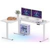 FLEXISPOT Scrivania in piedi a forma di L, 180 x 120 cm, angolo elettrico regolabile in altezza, postazione di lavoro per computer con 4 controlli di memoria, configurazione sinistra o destra, bianco
