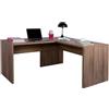 ZIK Scrivania Angolare Moderna per Ufficio Salvaspazio, Tavolo Pc in Legno, Ampio Ripiano Porta Computer, Made in Italy, per Casa o Studio, Design Moderno (160/178x68x74)