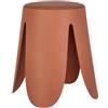Decor Space Sgabello per interno Imogen Struttura In Polipropilene, 37 x 37 x 47 h cm Terracotta