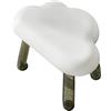 MIXCUT Sgabello per bambini a forma di nuvola, in plastica, gambe trasparenti, sgabello delicato in plastica, idea regalo, decorazione per la casa, colore, MIXCUTstq2ovarex-11