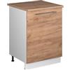 Vicco Mobile lavello cucina Fame-Line, Rovere dorato/Bianco, 60 cm, per la combinazione con altri moduli della serie Fame-Line