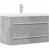 Genérico Mobile Lavabo Grigio Cemento 80x38,5x48 cm in Truciolato,Grigio,16.65kg,856228