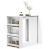Livinity Tavolo da bar Regusa, Bianco, 57 x 117 cm