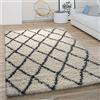 Paco Home Tappeto Salotto Pelo Lungo Shaggy Moderno Boho Scandinavo Motivo Diamante, Dimensione:60x100 cm, Colore:Crema 4