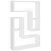 vidaXL Mensole a Muro 2 pz Bianche 50x15x50 cm in Legno Multistrato