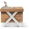 PAZZO DESIGN, Tavolo Consolle Allungabile Grazia con porta prolunghe e gambe bianche a X, Fino A 16 Posti, Cucina, Salvaspazio, Made in Italy, Da 45 A 402 Cm - id_2374