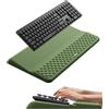 VAYDEER Set Ergonomico 3 pezzi - Supporto polso tastiera, supporto polso mouse e tappetino mouse in memory foam - Antiscivolo, Confortevole per ufficio e casa, Verde militare