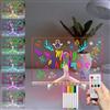 Masshomi 20 * 30CM Acrilico Dry Erase Board con stand 7 colori cambiano 7 marcatori telecomando segno LED Light Up fai da te scrittura disegno Message Note Board Memo Menu da fare Lista