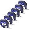 Labelwell 6x Nastro per Etichettatrice Compatibile per Dynmo 91201/91221 / S0721660 Nastri per Etichette Compatibile per Dynmo 200B XR LT-100H LT-100T 80, 12mm x 4m Nero su Bianco