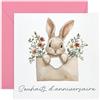 Central 23 Carte Anniversaire Bunny Cute Floral Rabbit Her Wife Girlfriend Make A Wish Stickers Par