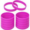 GOGO 12 Braccialetti in Gomma per Adulti, Braccialetti in Silicone, Accessori per Feste, Braccialetto Elastico Multicolore-Rosa caldo