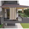 Mitepek Tenda da sole per balcone con bracci, impermeabile 100cm Beige Marrone Golisa