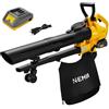Nemura Aspiratore a soffiatore senza fili 40 V - Velocità dell'aria 52 m/secondi - Fornito con 1 Batteria 2Ah e Caricatore Rapido - aspiratore soffiatore foglie - SAC in Italiano