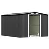 Triumphkey Casetta per attrezzi in metallo, 247 x 301 x 178 cm, con base in acciaio, 13,2 m³, grande capanna per attrezzi con tetto a falde, garage per falciatrici, resistente alle intemperie