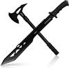 Xforst Ascia Accetta + Coltello 64,5 cm da giardino outdoor di alta qualità, Impugnatura in plastica e fodero in tessuto Oxford