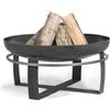 Cook King Viking Braciere 80 cm - Braciere per il giardino - Fuurstelle Outdoor & Braciere - Stufa per terrazza in acciaio - 80 x 80 x 36 cm