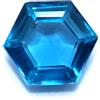 3.35 CT Naturale Babbo Natale Maria Esagonale Taglio Blu Acquamarina Loose