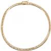 GIOIELLI Cavigliera Tripla 8 Lati Flat Link Curb Catena Oro Giallo 18KYG NUOV...