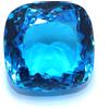 500 CT Naturale Topazio Blu Brasiliano Cuscino Forma Loose Certificato Gemma