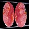 Handmade 42.00Cts Naturale Rodocrosite Ovale Paio Cabochon Loose Gemma 14x30x4mm