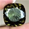 Naturale Hiddenite 22.20 KT Verde Estremamente Raro Certificato Fantastico Gemma