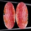 Handmade 39.40Cts Naturale Rodocrosite Ovale Paio Cabochon Loose Gemma 13x29x4mm