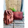Fatto a mano 20 " Uomo pelle Vintage Messenger Laptop Borsa a Tracolla Borsa 1 Zaino Gratis