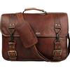 Fatto a mano 18 " Nuovo Borsa Laptop Alta Qualità di Cuoio Cartella a Tracolla Viaggio Donna
