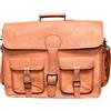Fatto a mano 20 " Uomo Surer Facile Classico Vintage Marrone Tracolla Laptop Bag Valigetta