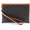 CELINE Triomphe borsa pochette business 10J503I9104LU tela pelle nero marrone...