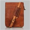 Fatto a mano 19 " Uomo Originale Solido Durevole Pelle Tracolla Valigetta Portatile Borsa a