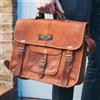 Fatto a mano 17 " Cammello Pelle pelle Vintage Tracolla Valigetta Portatile Borsa per Uomo