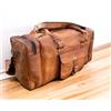 Fatto a mano 32"X10" Leather Travel Men Duffel Holdall Borsa Da Palestra Weekend Cuoio
