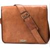 Fatto a mano Borsa Uomo Vintage In Vera Pelle Di Cammello Camel A Tracolla Messenger
