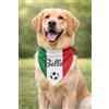 Pictogogo Bandana Personalizzata per Cane con Nome - Foulard per Cani Personalizzabile con Testo e Simbolo - Lavabile - Prodotto e Personalizzato in Europa (Bandiera italiana, S)