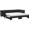 vidaXL Divano letto estraibile con materasso Nero 90x200 cm Velluto