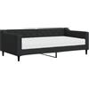 vidaXL Divano letto con materasso Nero 90x190 cm Tessuto