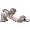 Bibi Lou Sandali slingback donna in tessuto intrecciato grigio scuro con punta quadra Lara 36