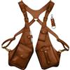 Comebachome Borsa a tracolla sotto ascella da uomo, borsa a tracolla sotto ascella regolabile vintage antifurto in pelle PU con multitasche per esterno, marrone chiaro, Heimdekorationen
