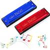 TaimeiMao 2 Pezzi Armonica a Bocca Bambini,Blues Harmonic 10 Fori