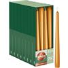 Bolsius - Candele lisce da pranzo oro - 24,5 cm - 32 pezzi - Metalliche- candele decorative - senza olio di palma