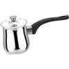 Pitycbo Caffettiera Turca in Acciaio Inox per Piani Cottura a Induzione, Scalda-burro Universale, Caffettiera per Cucina E Campeggio, 360 ml