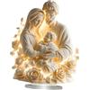 Generic 2d Gesù figura decorazione religiosa decorazione per la casa ornamento desktop piatto per gabinetto, Famiglia Sacra Bianca
