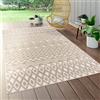 Paco Home Da interni e esterni, da terrazza e balcone, anti-intemperie, geometrico moderno, Dimensione:60x100 cm, Colore:Beige 5
