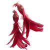 Oshhni 2x decorazioni artificiali per l'albero di Natale con uccellini, clip su ornamenti di uccelli finti per rami, ghirlande per matrimoni, feste, Rosso