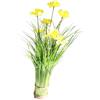 Kuntesetty Pianta di Fiori Artificiali, Pianta Finta, Composizione Floreale, Fiori Finti per, Ufficio, Bonsai, Matrimonio, Casa, Giallo