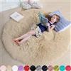 Skeiyo Area Rugs Tappeto peloso rotondo shaggy per soggiorno, camera dei bambini, camera da letto, decorazione per la casa, kaki, 60 x 60 cm