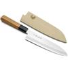 Yoshihiro Cutlery Nsw Hammered Damascus coltello Santoku, 17,8 cm